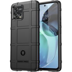 Mobigear Rugged Shield Coque Motorola Moto G72 Coque arrière en TPU Souple Anti-Chocs - Noir