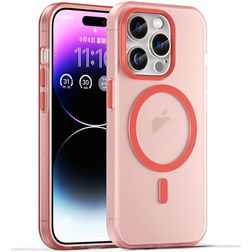 Mobigear Shockproof Coque iPhone 16 Pro Max MagSafe Coque arrière en TPU Souple - Rouge