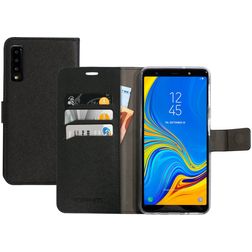 Mobiparts Saffiano Wallet Housse Samsung Galaxy A7 (2018) Etui Porte-Monnaie - Noir