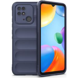 Mobigear Bumpy Xiaomi Redmi 10C TPU souple Coque arrière - Bleu foncé