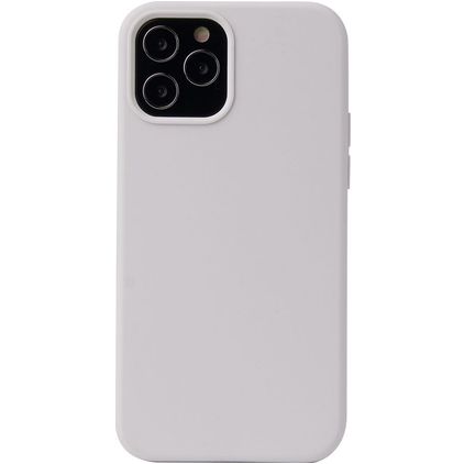 Mobigear Rubber Touch Coque iPhone 13 Mini Coque arrière en Silicone - Blanc