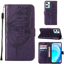 Mobigear Butterfly Housse OnePlus Nord CE 2 Lite 5G Etui Porte-Monnaie - Violet