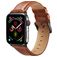 Mobigear Bologna Bracelet Cuir pour Apple Watch Fermeture boucle ardillon - 49/46/45/44 mm - Marron