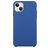Mobigear Rubber Touch Coque iPhone 15 Coque arrière en Silicone - Dark Blue