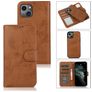 Mobigear Wallet Housse iPhone 15 Plus Etui avec Coque Détachable Porte-Monnaie - Marron