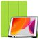 Mobigear Tri-Fold Gel Coque iPad 7 (2019) Etui en TPU,Similicuir + Porte-crayon - Vert