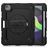 Mobigear SureGrip Xtreme Coque iPad Air 5 (2022) Coque arrière en Plastique rigide,Silicone + Porte-crayon + Bandoulière + Support Amovible - Noir