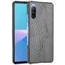Mobigear Croco Coque Sony Xperia 10 III Coque arrière Rigide - Noir