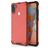Mobigear Honeycomb Coque Samsung Galaxy A11 Coque arrière Rigide Anti-Chocs - Rouge