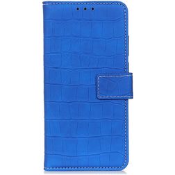 Mobigear Croco Housse Samsung Galaxy S20 FE Etui Porte-Monnaie - Bleu