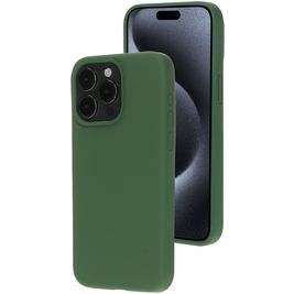 Mobiparts Coque iPhone 15 Pro Max Coque arrière en Silicone - Forest Green