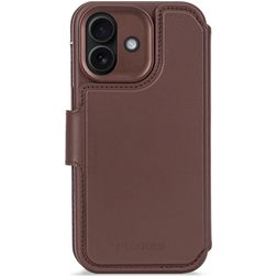 Decoded Detachable Wallet Housse iPhone 17 MagSafe Etui avec Coque Détachable en Cuir Véritable Porte-Monnaie - Chocolate Brown