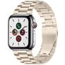 Mobigear Antwerp Bracelet Acier Apple Watch Fermeture boucle déployante - 42/41/40/38 mm - Lumière stellaire