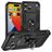Mobigear Armor Ring Coque iPhone 17 Pro Max Coque arrière Rigide Anti-Chocs avec Anneau-Support - Noir