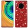 Mobigear Glitter Coque Huawei Mate 30 Pro Coque arrière Rigide - Rouge