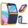 Mobigear Non-slip Armor Coque Samsung Galaxy Z Flip 5 Coque arrière Rigide Anti-Chocs - Bleu / Jaune