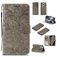 Mobigear Flowers Housse iPhone 12 Etui Porte-Monnaie - Gris
