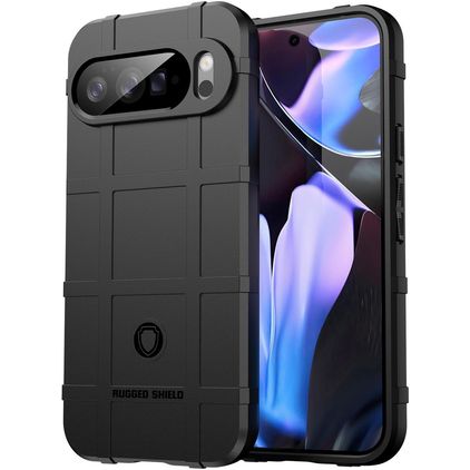 Mobigear Rugged Shield Coque Google Pixel 10 Pro XL Coque arrière en TPU Souple Anti-Chocs - Noir