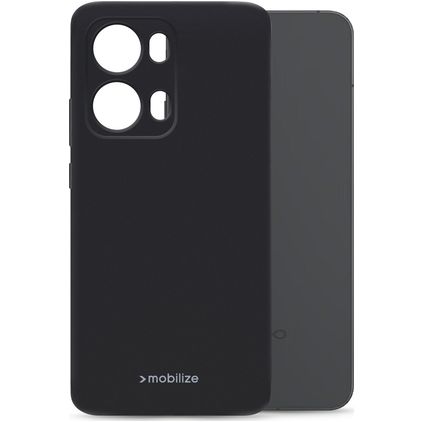 Mobilize Rubber Gelly Coque OPPO Reno 13 Pro Coque arrière en TPU Souple - Noir