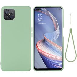 Mobigear Rubber Touch Coque OPPO Reno 4 Z 5G Coque arrière en Silicone - Vert