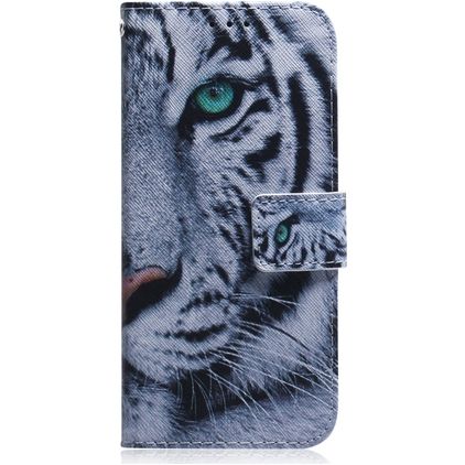 Mobigear Design Housse LG K40s Etui Porte-Monnaie - Tigre