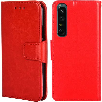 Mobigear Wallet Housse Sony Xperia 1 IV Etui Porte-Monnaie - Rouge