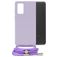 Mobilize Lanyard Gelly Samsung Galaxy A13 4G Coque avec cordon en TPU Souple - Pastel Purple