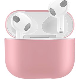 Mobigear Colors Coque Apple AirPods 3 Coque en Silicone Souple - Rose Mobigear Colors Coque Apple AirPods 3 Coque en Silicone Souple - Rose