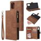 Mobigear Zipper Housse Samsung Galaxy A71 Etui Porte-Monnaie - Marron