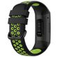 Mobigear Sport Plus Buckle Bracelet Silicone Fitbit Charge 3 Fermeture boucle ardillon - Noir / Vert