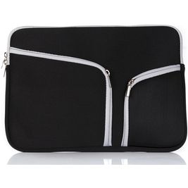 Mobigear Double Zipper Pochette Ordinateur portable en Neoprène 15 - 16 Pouces Housse ordinateur - Noir