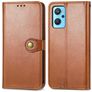 Mobigear Snap Button Housse OPPO A76 Etui Porte-Monnaie - Marron