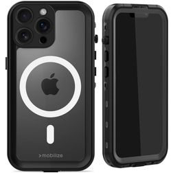 Mobilize Waterproof Coque iPhone 16 Pro Max MagSafe Coque arrière Imperméable Rigide - Noir