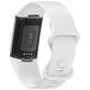 Mobigear Sport Dual Bracelet Silicone Fitbit Charge 5 Fermeture à clou et passant - Blanc