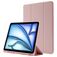 Mobigear Tri-Fold Gel Coque iPad Air 11 Pouces (2026) Etui en TPU,Similicuir + Porte-crayon - Rose