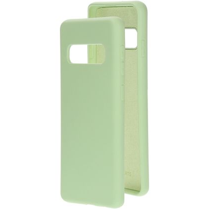 Mobiparts Samsung Galaxy S10 Silicone Coque arrière - Pistache Green