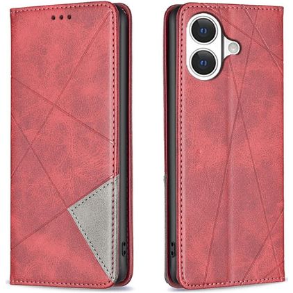Mobigear Rhombus Slim Housse iPhone 17 Etui - Rouge