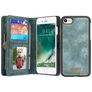 Caseme 008 Housse iPhone 8 Etui avec Coque Détachable Porte-Monnaie - Bleu