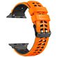 Mobigear Aero Armor Bracelet Silicone Apple Watch Fermeture boucle ardillon - 49/46/45/44 mm - Orange / Noir