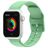 Mobigear Dashed Bracelet Silicone Apple Watch Fermeture boucle ardillon - 42/41/40/38 mm - Vert pastel