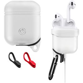 Mobigear Coque Apple AirPods 1 Coque en Silicone Souple - Blanc