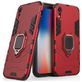 Mobigear Armor Ring Coque iPhone XR Coque arrière Rigide Anti-Chocs avec Anneau-Support - Rouge