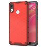Mobigear Honeycomb Coque Huawei Y7 (2019) Coque arrière Rigide Anti-Chocs - Rouge