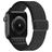 Mobigear W Texture Bracelet Nylon Apple Watch Bracelet élastique - 42/41/40/38 mm - Noir