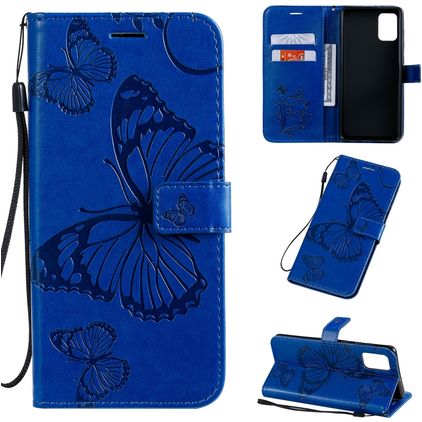 Mobigear Butterfly Samsung Galaxy A71 Étui Portefeuille - Bleu