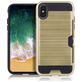 Mobigear Brushed Card Coque iPhone XS Max Coque arrière Rigide Anti-Chocs avec Porte-Cartes - Or