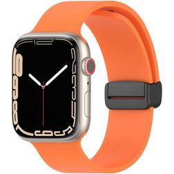 Mobigear Sport Mag Bracelet Silicone pour Apple Watch Fermeture magnétique - 42/41/40/38 mm - Orange