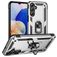 Mobigear Armor ring Samsung Galaxy A16 Plastique rigide Coque arrière Antichoc avec bague de maintien - Argent