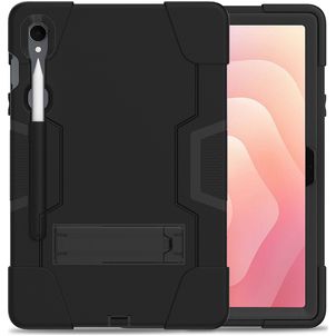 Xccess Survivor All-round Coque Samsung Galaxy Tab S11 en Plastique rigide,Silicone + Bandoulière - Noir