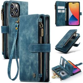 Caseme C30 Housse iPhone 14 Pro Etui Porte-Monnaie - Bleu
